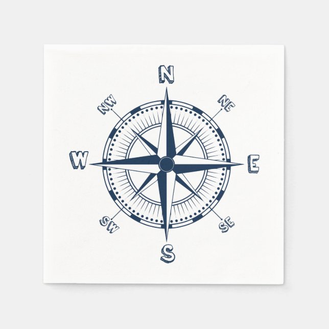 Nautical Compass Napkins (Front)