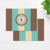 Nautical Compass On Vintage Retro Blue Cream Brown (Desk)