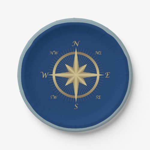 Nautical Compass  Paper Plates