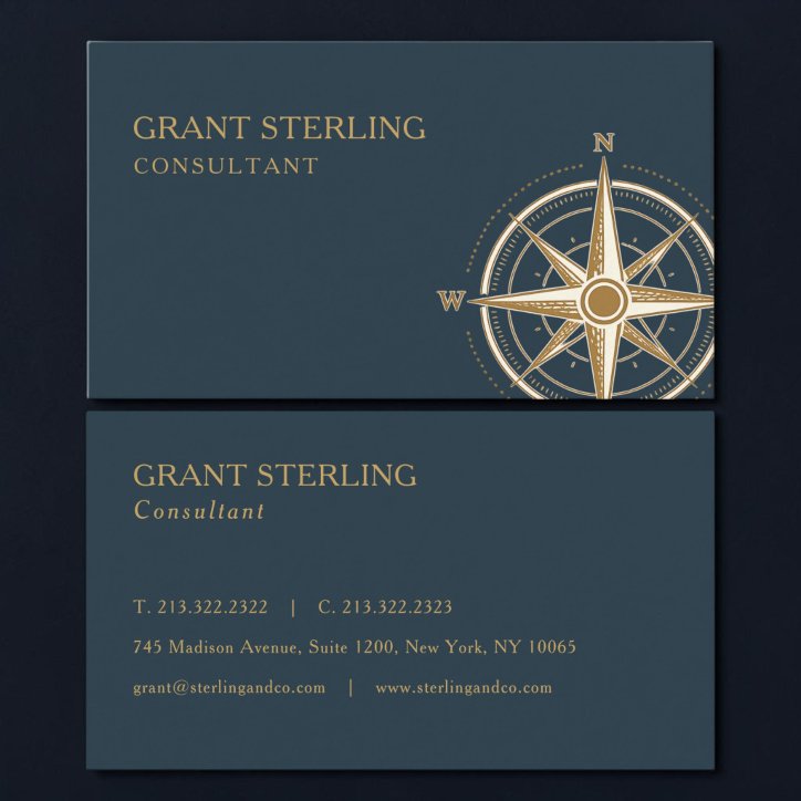 Nautical Compass Professional Business Card