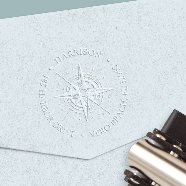 Nautical Compass Return Address Embosser (Creator Uploaded)