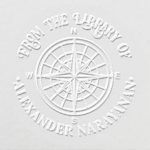 Nautical Compass Rose #3 From the library of Name Embosser