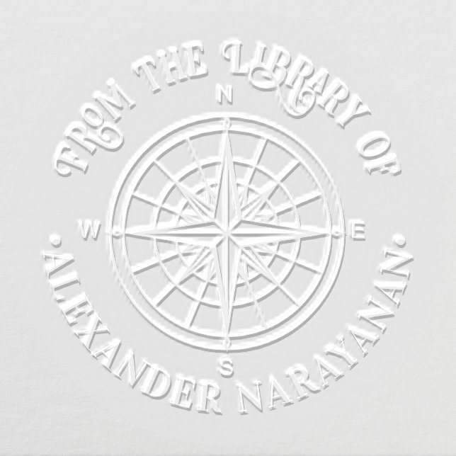 Nautical Compass Rose #3 From the library of Name Embosser (Design)
