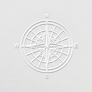 Nautical Compass Rose #3 Image Only No Text Embosser