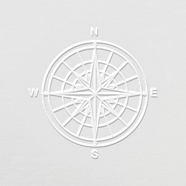 Nautical Compass Rose #3 Image Only No Text Embosser (Design)