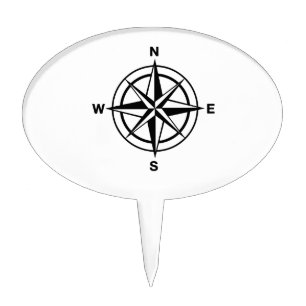 Nautical Compass Rose Cake Topper