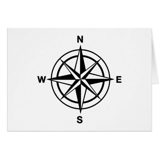 Nautical Compass Rose Cards (Front Horizontal)