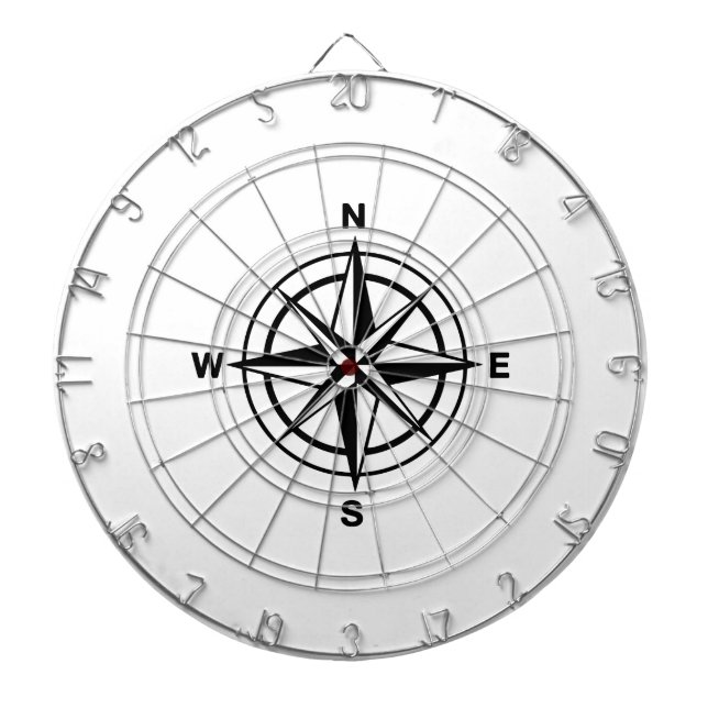Nautical Compass Rose Dart Board (Front)