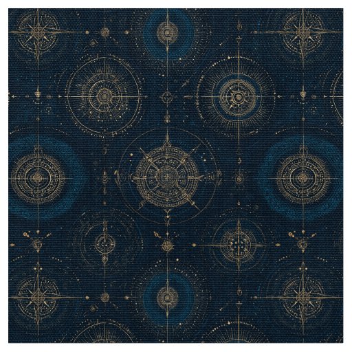 Nautical Compass Rose  Fabric