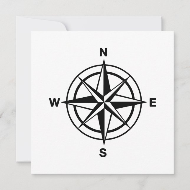 Nautical Compass Rose Invitation (Front)