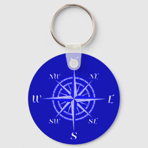 Nautical Compass Rose Keychain