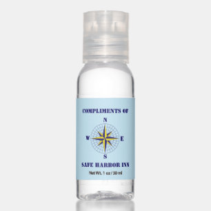 Nautical Compass Rose Small Business Promotional Hand Sanitizer