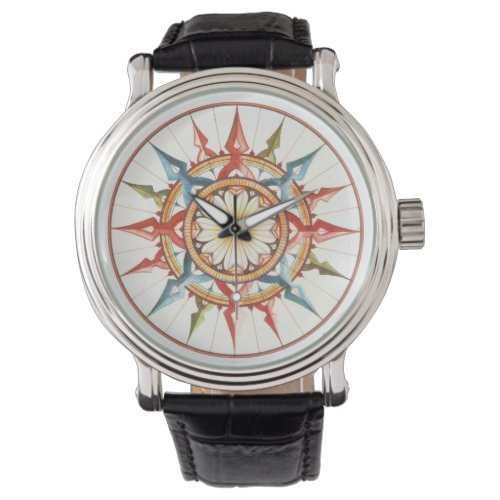nautical compass rose watch