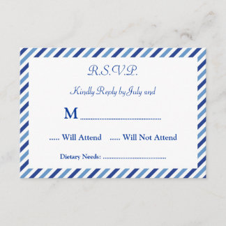 Nautical Compass RSVP Card Invitation