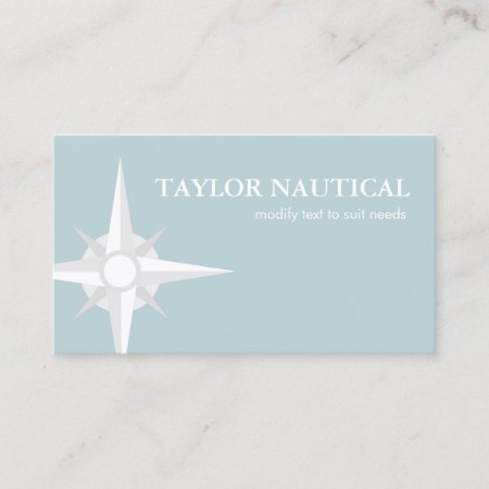 Nautical Compass Sailing And Boating Business Card