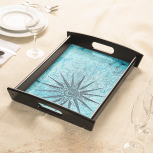 Nautical Compass Serving Tray