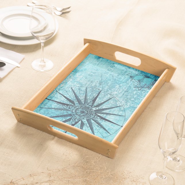 Nautical Compass Serving Tray (Front)