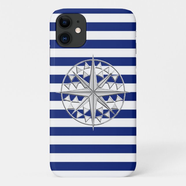Nautical Compass Star Case-Mate iPhone Case (Back)