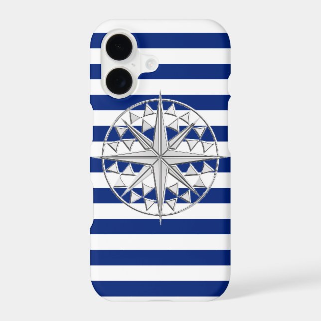 Nautical Compass Star Iphone Case (Back)