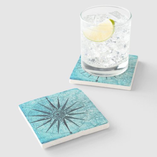 Nautical Compass Stone Coaster