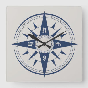 Nautical Compass Wall Clock