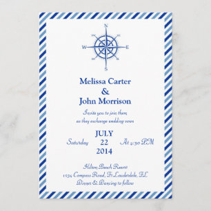 Nautical Compass Wedding Invitation