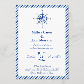 Nautical Compass Wedding Invitation