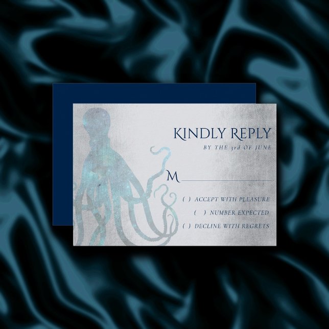 Nautical Cosmic Octopus | Marina Sea Life Themed RSVP Card (Creator Uploaded)