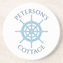 Nautical Cottage Navy Blue Personalized Name