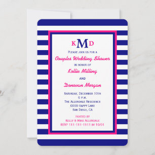 Nautical Couple Coed Wedding Shower Invitation