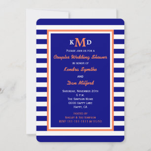 Nautical Couples Coed Wedding Shower Invitation