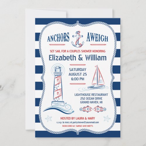 Nautical Couples Shower Invitation