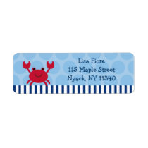 Nautical Crab Address Labels