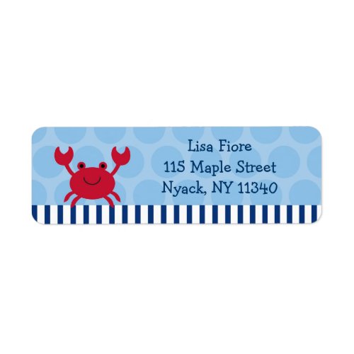 Nautical Crab Address Labels