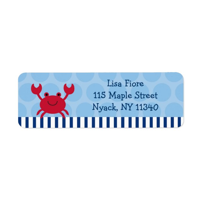 Nautical Crab Address Labels (Front)