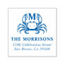 Nautical Crab Monogram Family Name Return Address Self-inking Stamp