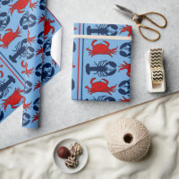 Rock Paper Scissors Lobster Crab Funny Premium Gift Wrap Wrapping