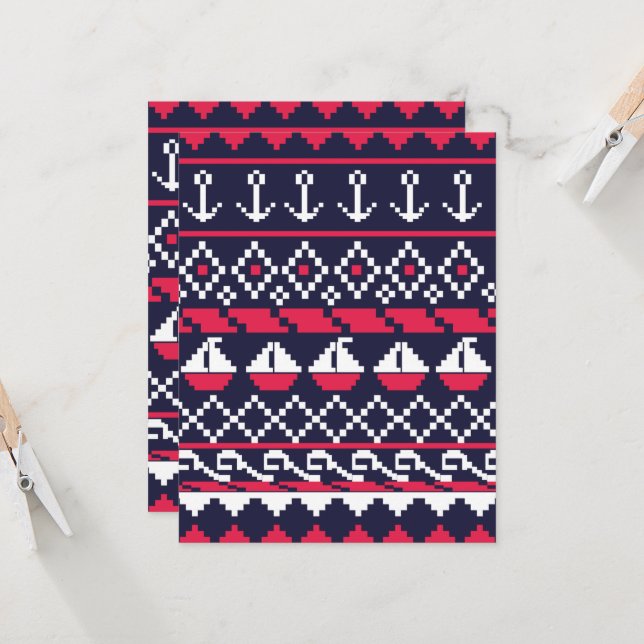 Nautical Cross stitch (Front/Back In Situ)