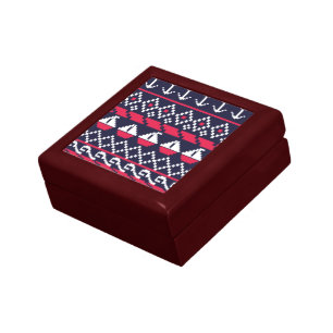 Nautical Cross stitch Gift Box