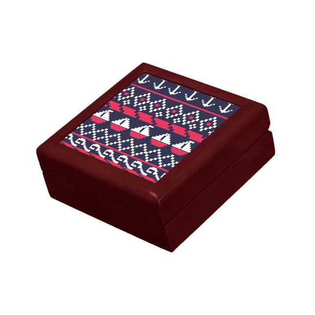 Nautical Cross stitch Gift Box (Side)