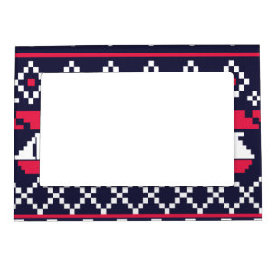 Nautical Cross stitch Magnetic Frame