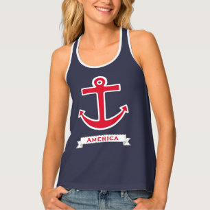 Nautical Cruise Anchor Tank Top