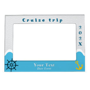 Nautical Cruise Blue Grey Magnetic Frame