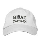 Nautical Cruise Boat Captain Custom Embroidered Baseball Cap<br><div class="desc">Show the world you enjoy sailing with this cute Boat Captain embroidered hat that you can customize. The design "BOAT" is set while the "CAPTAIN" can be changed to "CREW" or any designation you desire. Perfect for yacht racing,  family cruise,  sailing and parties</div>