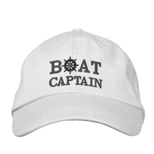 Nautical Cruise Boat Captain Custom Embroidered Baseball Cap