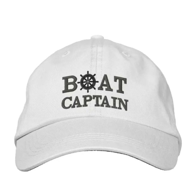 Nautical Cruise Boat Captain Custom Embroidered Baseball Cap (Creator Uploaded)