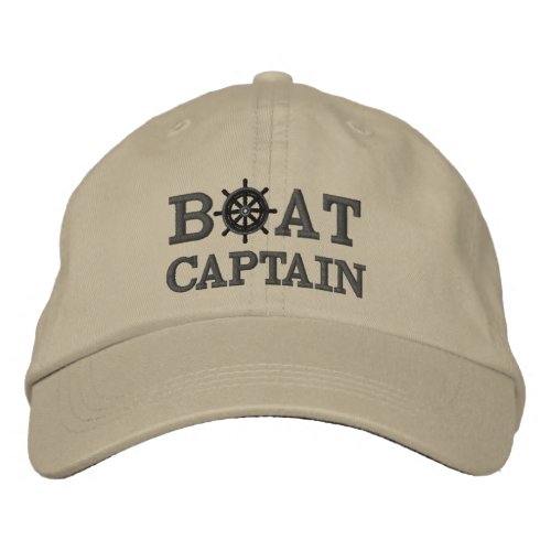 Nautical Cruise Boat Captain Custom Embroidered Baseball Cap