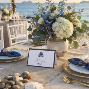 Nautical Cruise boat Wedding Place Card