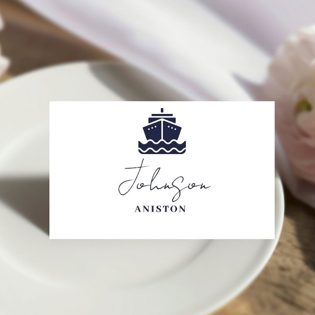 Nautical Cruise boat Wedding  Place Card (Creator Uploaded)