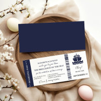 Nautical Cruise Ship Boarding pass wedding